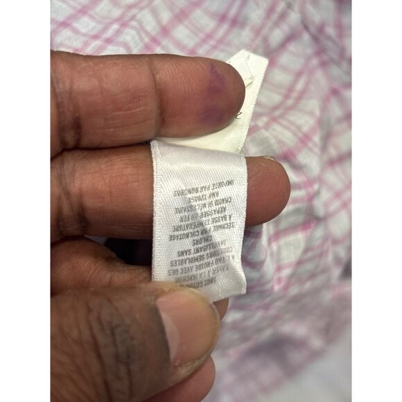 Bonobos Mens Slim Fit Button-Up Shirt Pink & Gray Plaid Size M Cotton - Picture 6 of 8